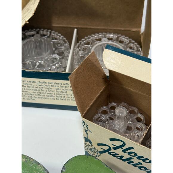 Vintage Flower Frog Candle Holder Lot Posy Flower Fashioner Vogue Dazey Kenzan - Picture 11 of 11